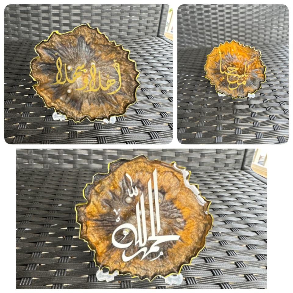 Resin coasters set