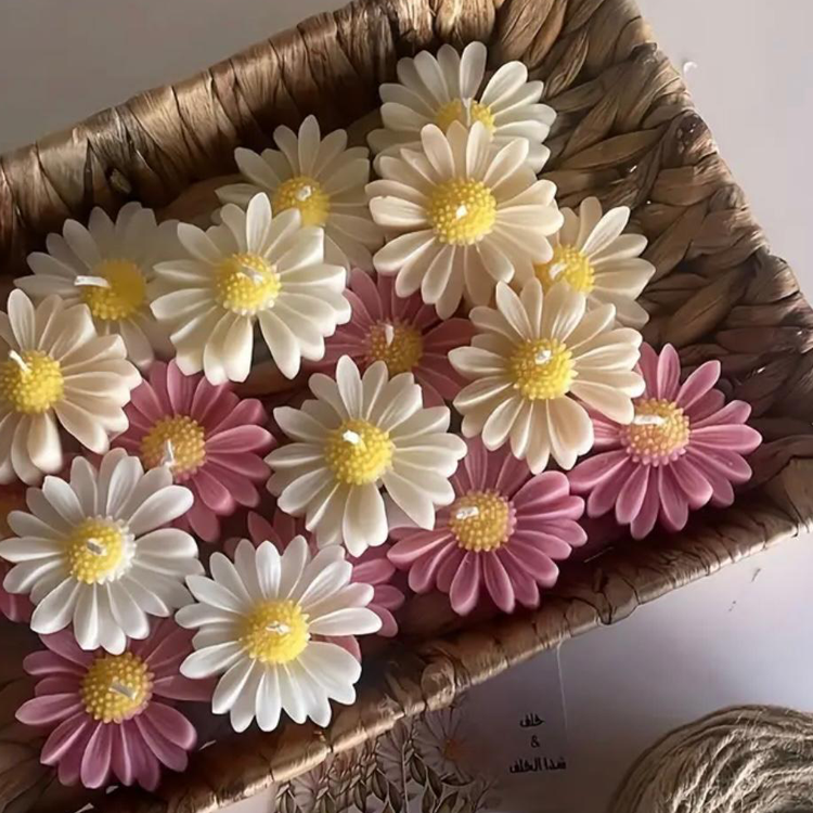 Serene Bloom: Daisy Soy Candle with Jasmine Fragrance