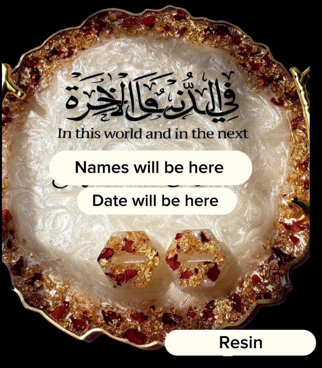 Personalize Your Wedding: Custom Resin Tray with Ring Holders