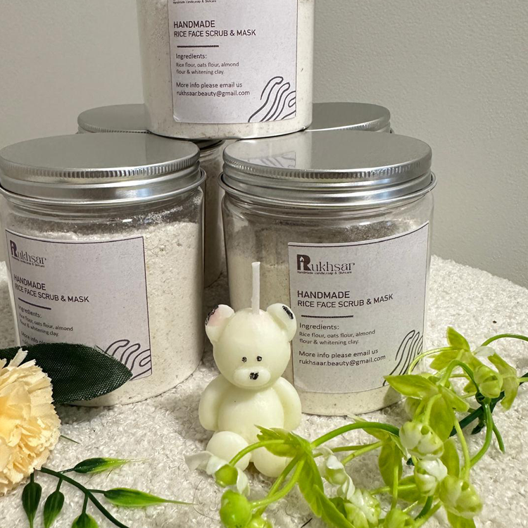 Handmade Radiance 2 in 1 Rice Face Scrub and Mask