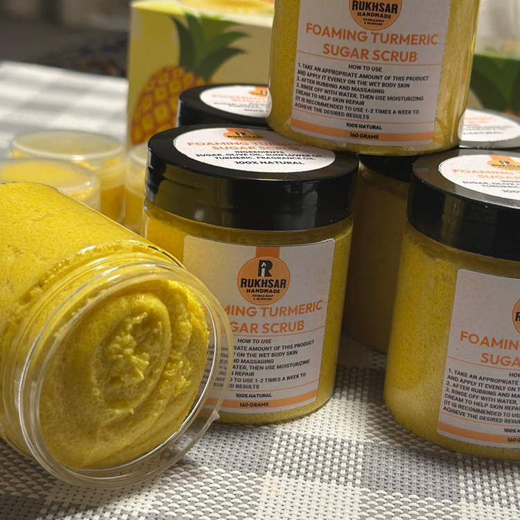 Golden Glow Handmade Turmeric Sugar Scrub